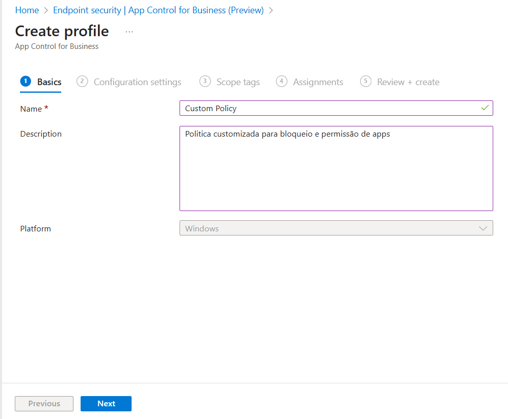 Custom policy app 01
