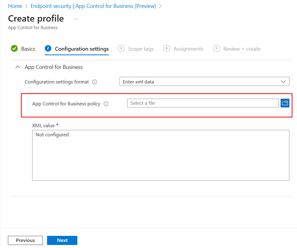 Custom policy app 02