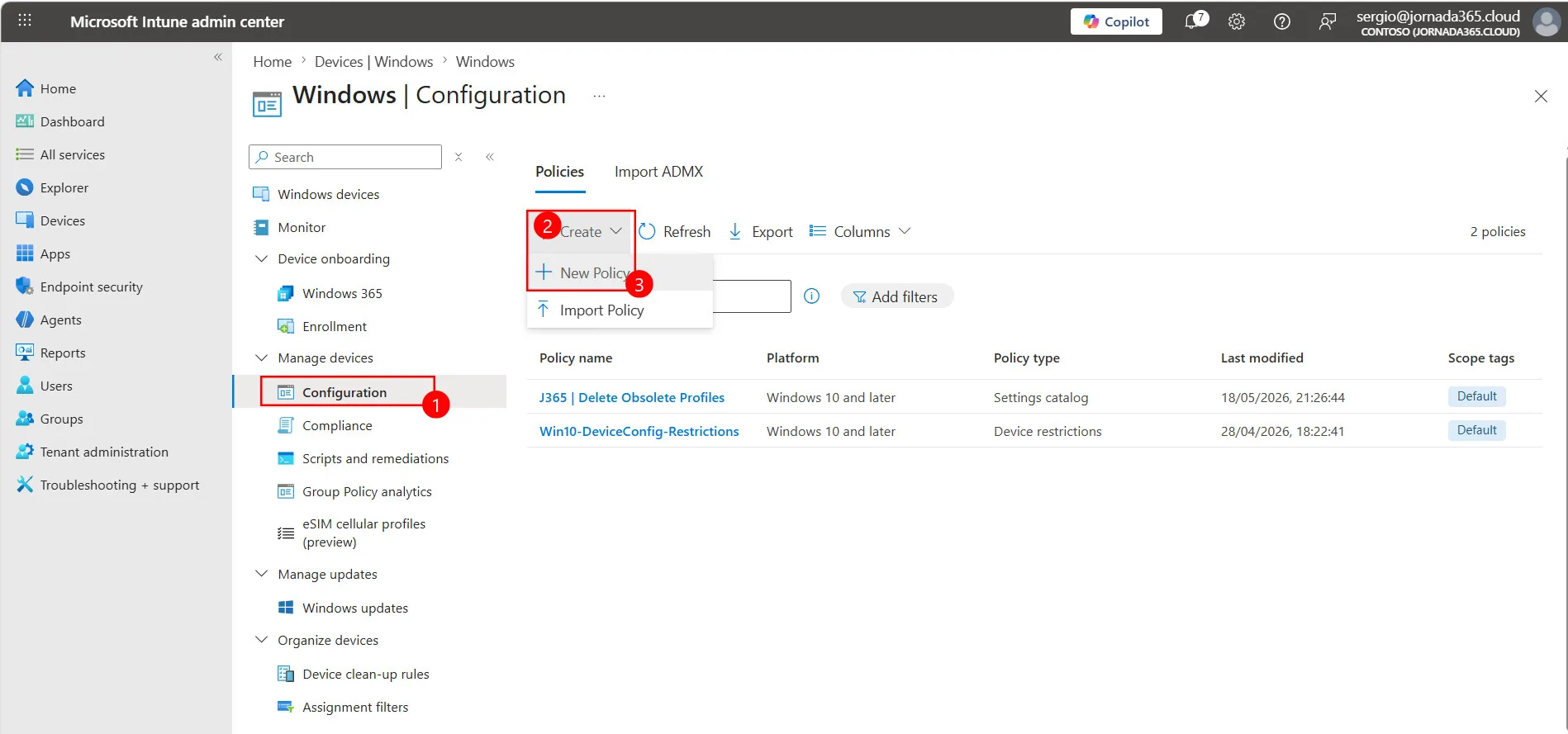 Intune settings catalog office update
